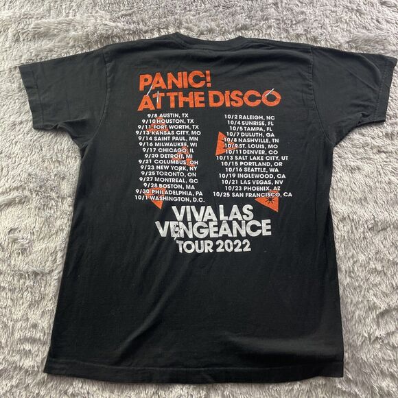 Panic At The Disco Shirt Mens Large Black Viva Las Vengeance Tour Brandon Urie - Picture 7 of 8